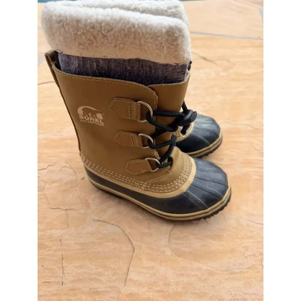 Sorel Yoot Pac TP Children Size 13 Waterproof Tan snow/winter Boots